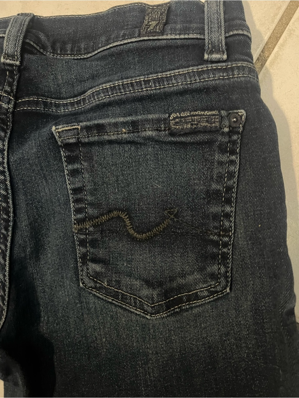 7 For All Mankind “Gwenevere” Ankle Super Skinny Jeans Size 26